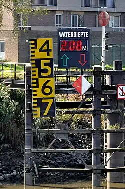 Waterdiepte 2,08 m te Melle