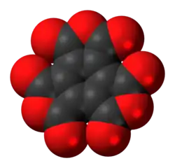 Ruimtelijk model van mellitinezuuranhydride