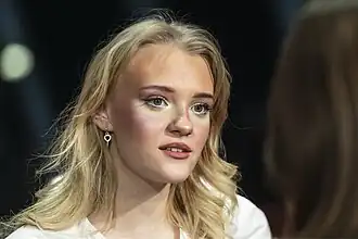 Tiritiello tijdens de artiestpresentatie van Melodifestivalen 2025