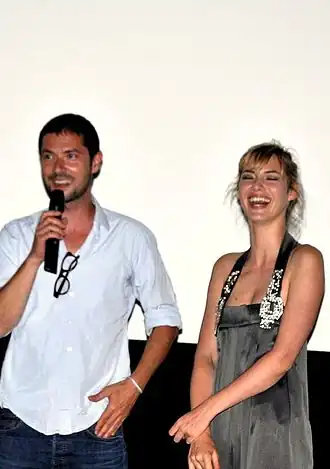 Louise Bourgoin en Melvil Poupaud op de première van de film