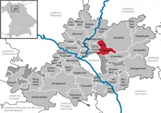 Kaart van Memmelsdorf