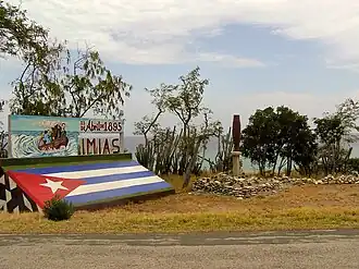 Monument voor de landing van José Martí op 11 april 1895 in de gemeente Imías