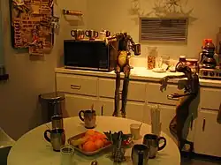 Scène in de wachtrij