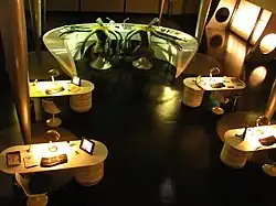 Scène in de wachtrij