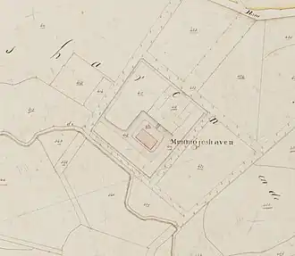 Kadastrale kaart (1811-1832) met de havezate