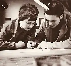 Met partner Helma Winter, ca. 1963