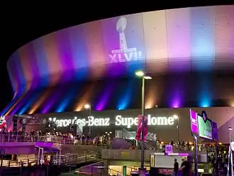 Mercedes-Benz Superdome tijdens de Super Bowl XLVII