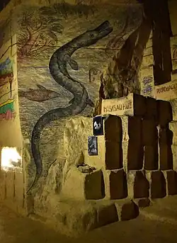 Een fictieve mosasaurus