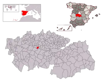 Kaart van Mesegar de Tajo