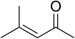Structuurformule van mesityloxide