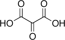 Structuurformule van mesoxaalzuur