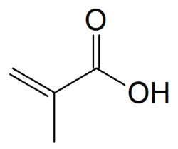 Structuurformule van methacrylzuur