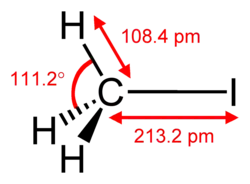 Structuurformule van joodmethaan