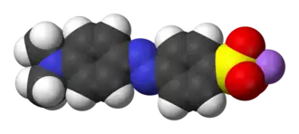 Molecuulmodel van methyloranje