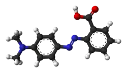 Molecuulmodel van methylrood