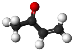 Molecuulmodel van butenon