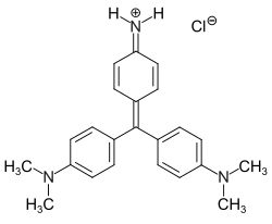 Structuurformule van methylviolet 2B