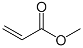 Structuurformule van methylacrylaat
