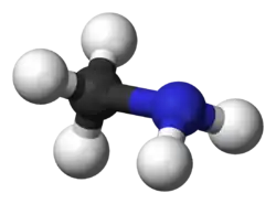 Molecuulmodel van monomethylamine