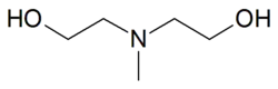 Structuurformule van methyldi-ethanolamine