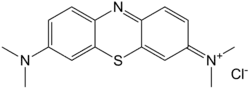 Structuurformule van methyleenblauw