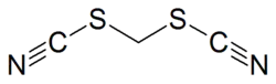 Structuurformule van methyleendithiocyanaat