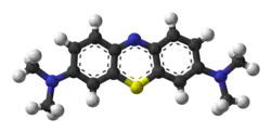 Molecuulmodel van methyleenblauw