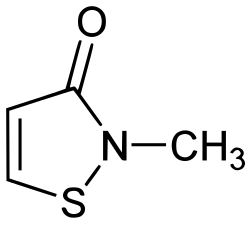 Structuurformule van methylisothiazolinon