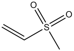 Structuurformule van methylvinylsulfon