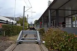 Eindpunt van de lijn, na verwijdering van de opstelsporen.