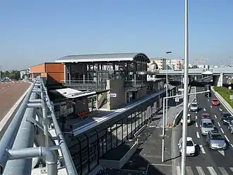Het station vlak voor de opening.