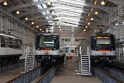 Alstom Metropolis 9000s tijdens een onderhoudsbeurt