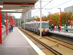 Halte Hesseplaats voor de modernisering.