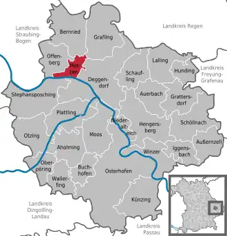 Kaart van Metten (gemeente)