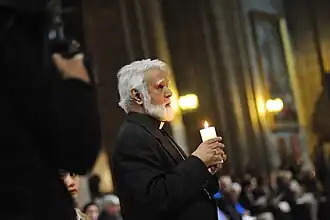 Joseph Coutts op een bijeenkomst van Kerk in Nood in 2016