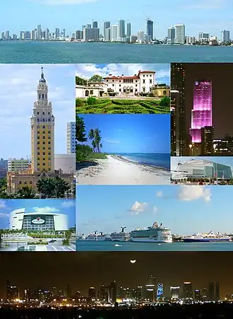 Een collage van Miami