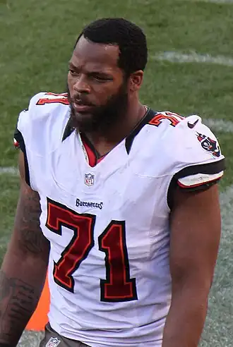 Bennett met de Buccaneers in 2012.