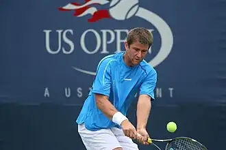 Kohlmann tijdens de US Open 2010
