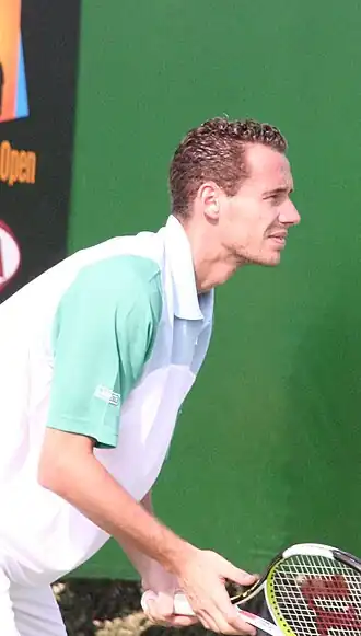 Michaël Llodra op het Australian Open van 2007