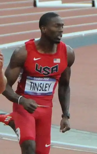 Tinsley tijdens de OS van 2012 in Londen