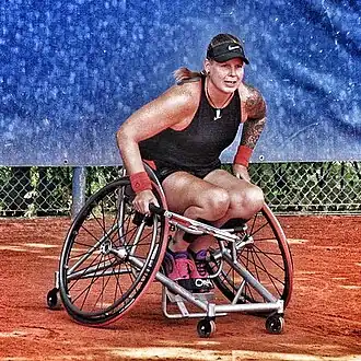 Michaela Spaanstra ready to hit a return