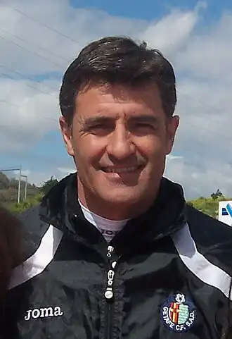 Míchel als trainer van Getafe in 2011
