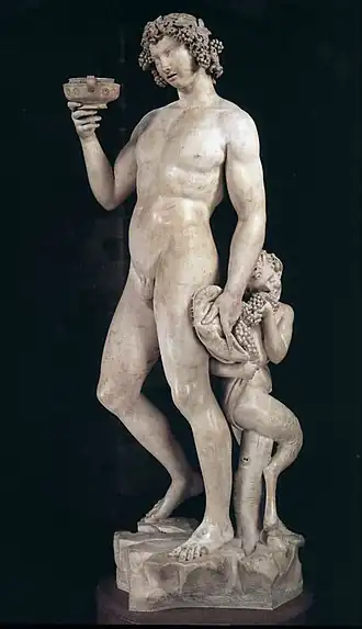 Beeld van Bacchus en faun uit Florence