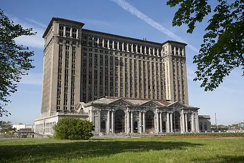 Het vervallen Michigan Central Station