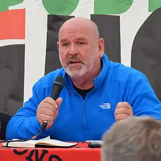 Mick Whelan tijdens het Tolpuddle Martyrs' Festival in 2023