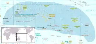 Ligging van Micronesië.
