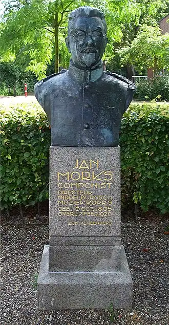 Borstbeeld van Jan Morks in Middelburg
