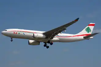 Een Airbus A330-200 van Middle East Airlines