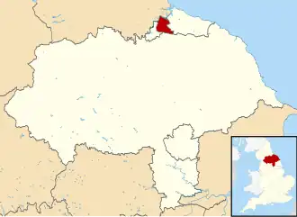 Kaart van Middlesbrough