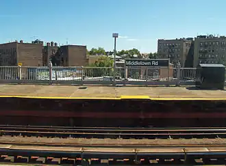 Een van de perrons van station Middletown Road